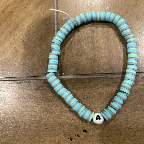 Teal,Blue,Gray bracelet 8 inch bracelet handmade - Picture 3 of 3